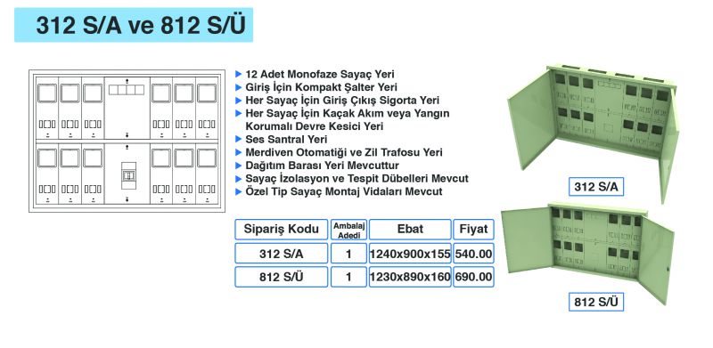 312 S/A - 812 S/Ü