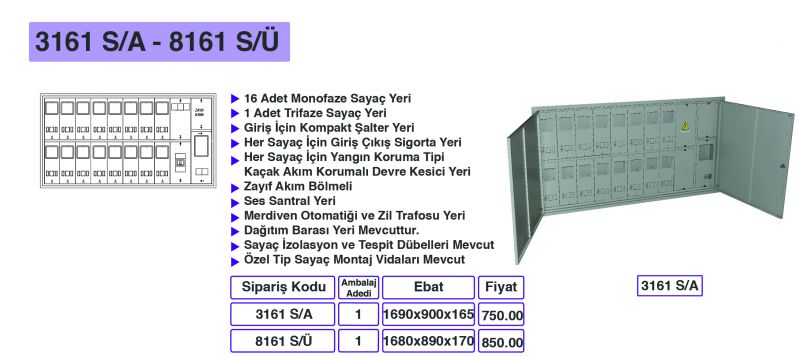 3161 S/A - 8161 S/Ü